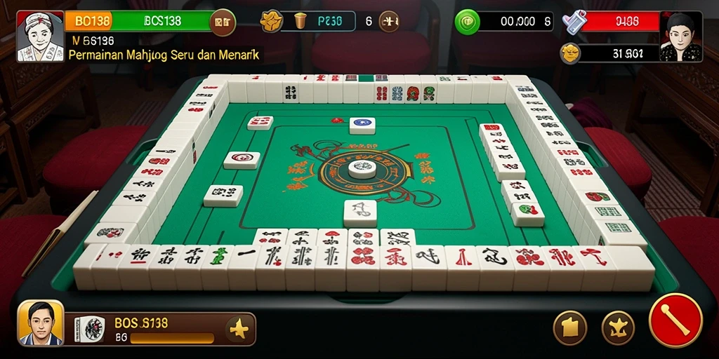 Tampilan menakjubkan dari gameplay BOS138 di Mahjong.