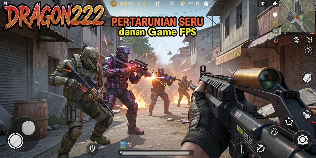 Tampilan screenshot gameplay DRAGON222 dengan aksi tembak-menembak yang intens.