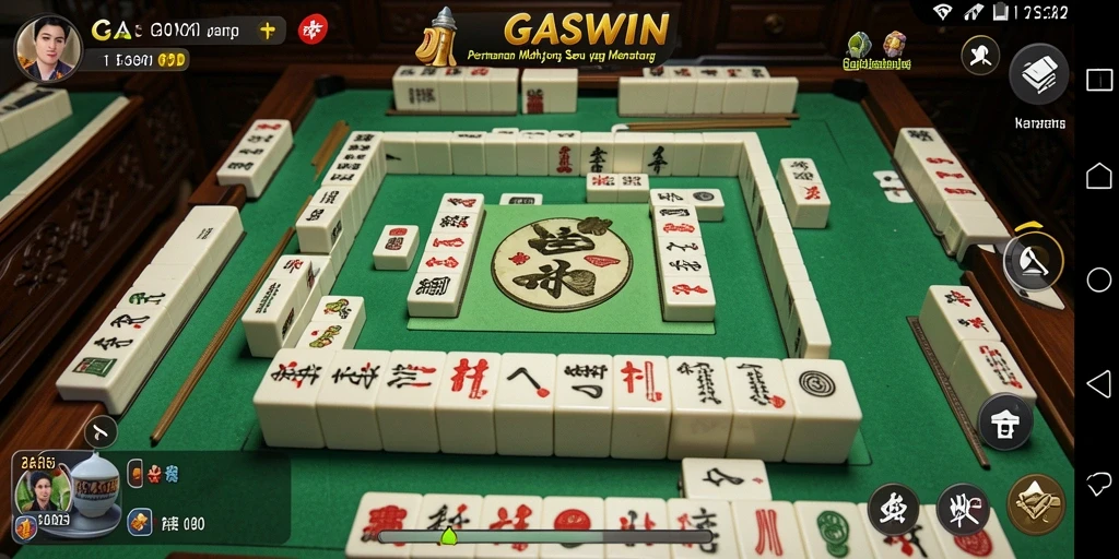 Tampilan gameplay GASWIN yang seru dan menantang dalam permainan Mahjong.