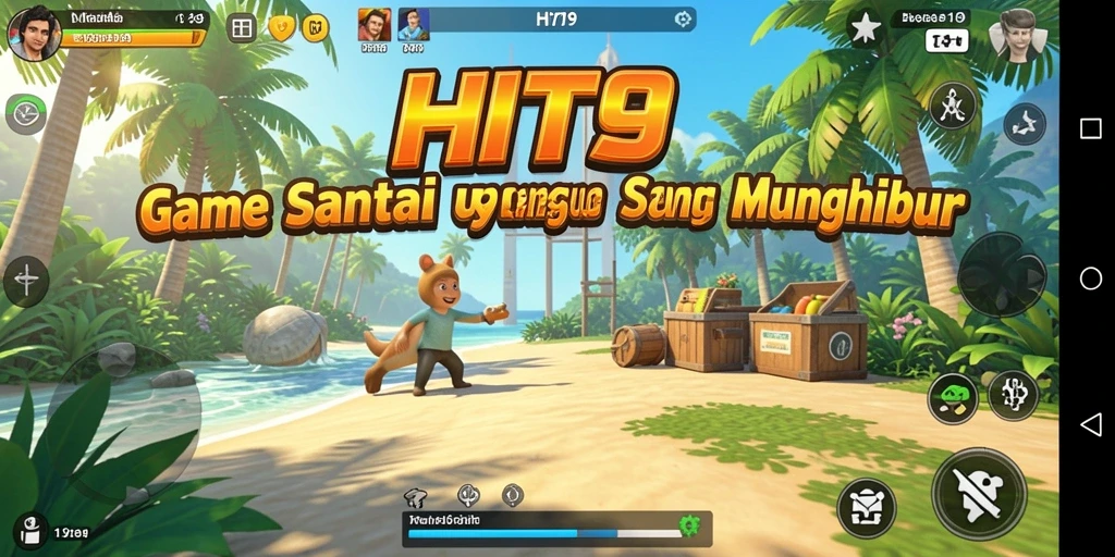 Tampilan gameplay HIT9 yang menyenangkan dan penuh warna.