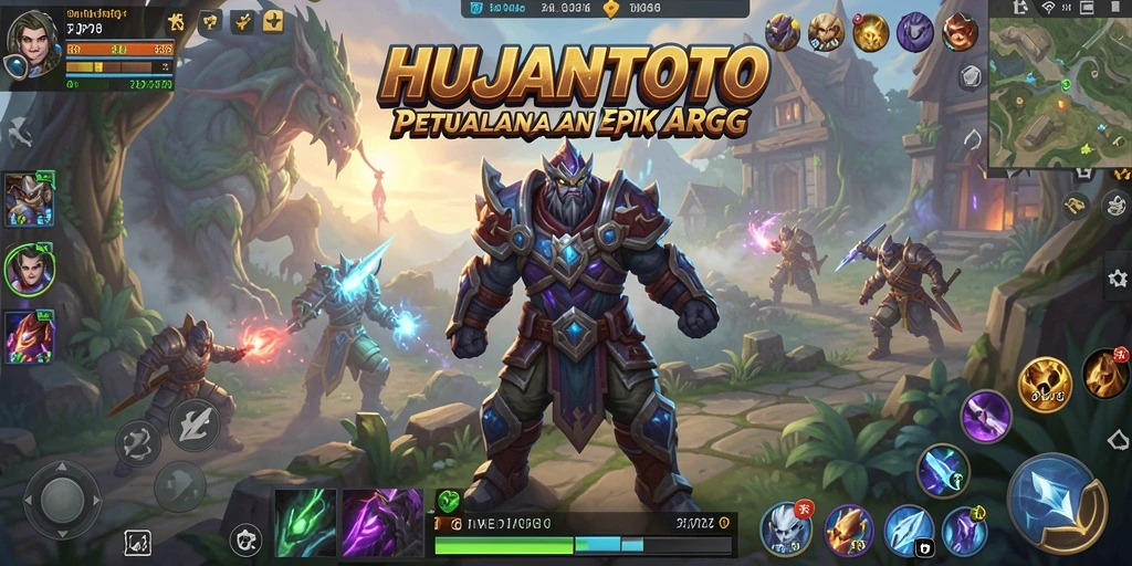 Tangkapan layar menampilkan aksi pertarungan seru dalam HUJANTOTO.