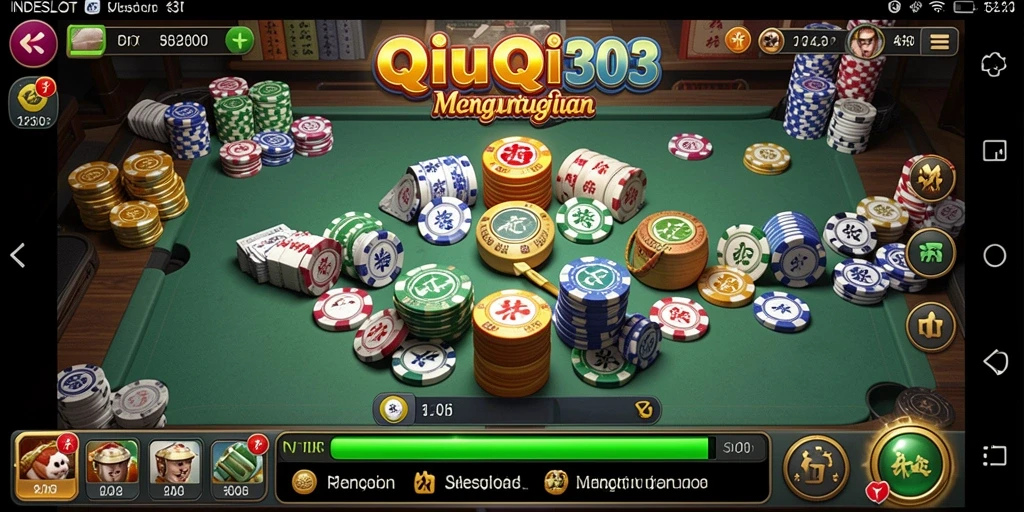 Screenshot utama INDESLOT303 menampilkan aksi seru permainan QiuQiu.