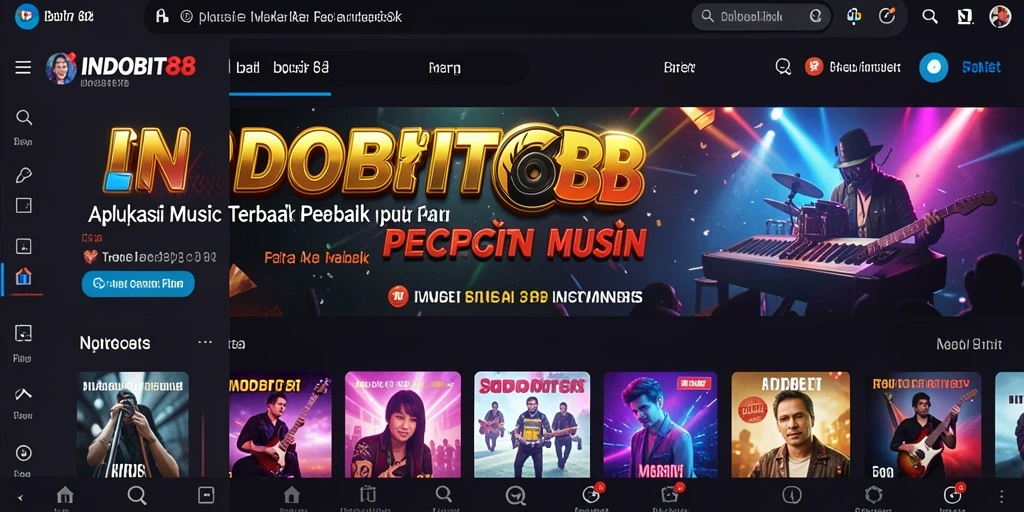Tampilan gameplay INDOBIT88 yang menarik dengan berbagai pilihan musik.