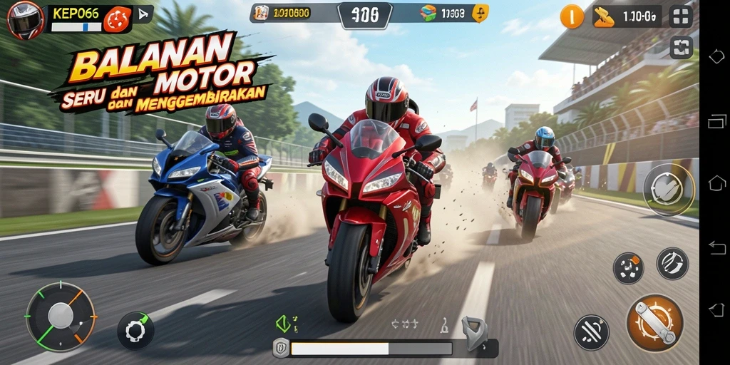 Gameplay seru di KEPO66 dengan balapan motor yang mendebarkan.