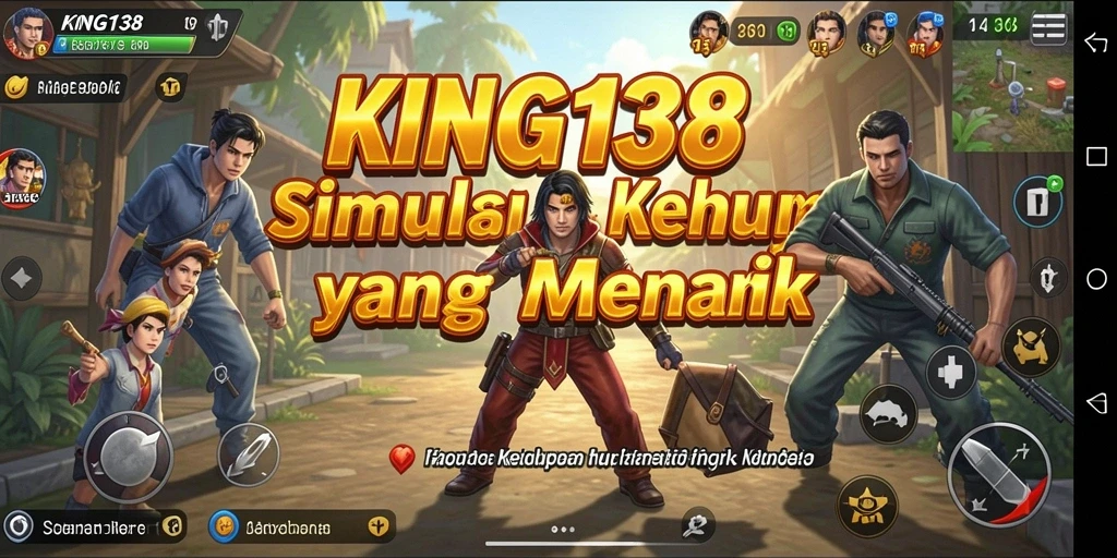Tampilan gameplay <strong>KING138</strong> dengan grafis menarik dan interaksi sosial.