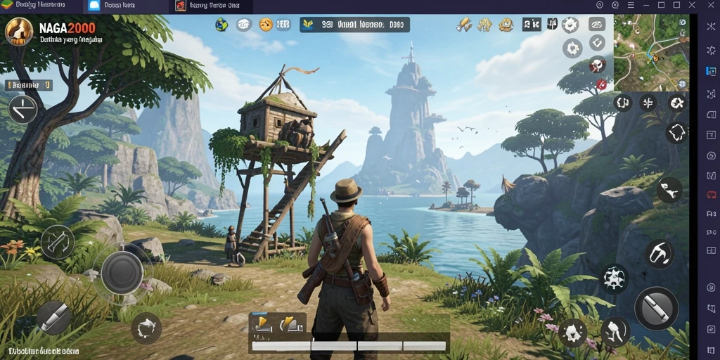 Gameplay eksplorasi luas di dalam NAGA2000.