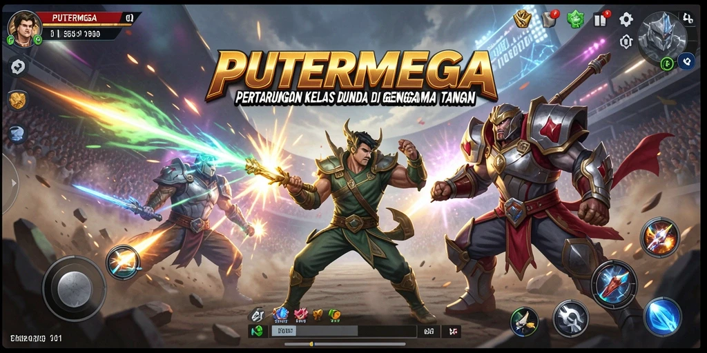 Tampilan aksi intens dalam gameplay PUTERMEGA yang mendebarkan.