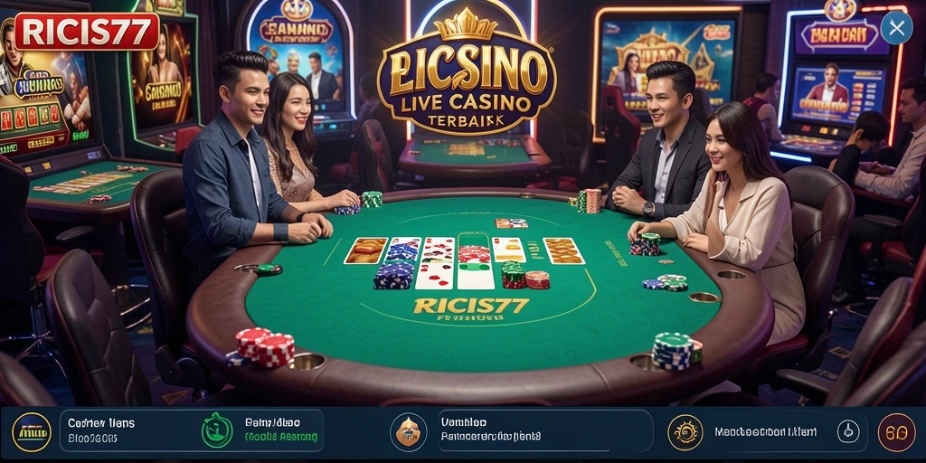 Tampilan gameplay RICIS77 Live Casino yang menarik dan interaktif.