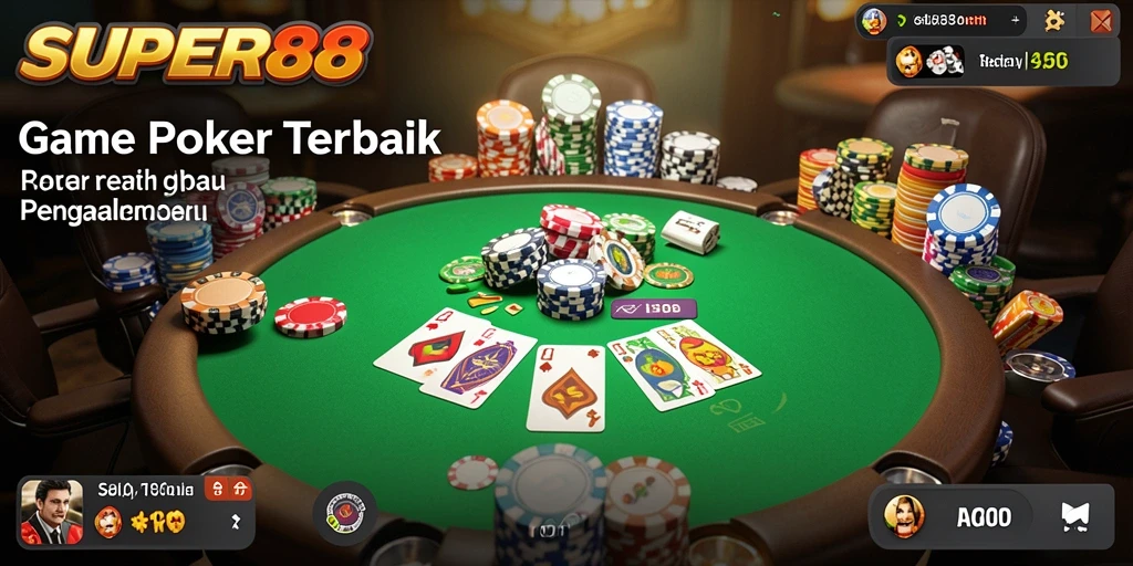 Screenshot gameplay SUPER88 menampilkan aksi seru permainan Poker.