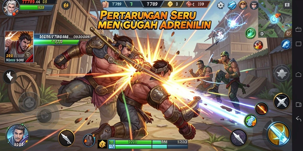 Screenshot menampilkan aksi pertarungan seru dalam TT789.