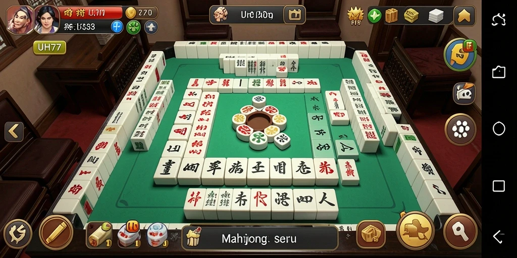 Tampilan gameplay UH77 yang seru dan menantang dalam Mahjong.