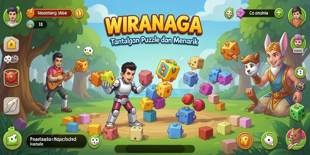Screenshot utama WIRANAGA menampilkan gameplay Puzzle yang menarik.